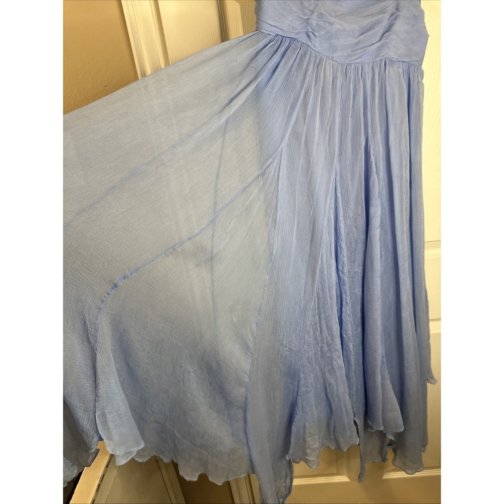 Anthropologie BHLDN Lola Sleeveless Chiffon Ethereal Midi Hankerch Hem Sz XS - Picture 6 of 9